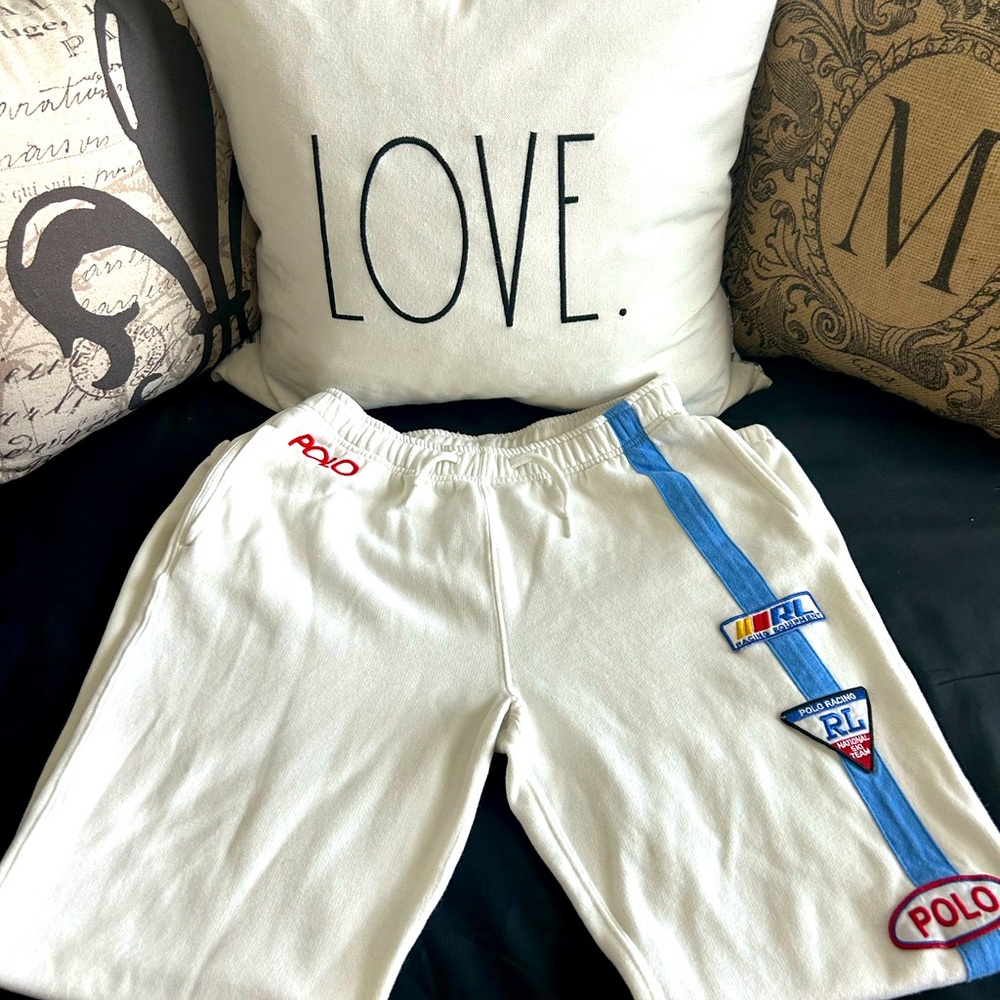 Polo Ralph Lauren Girls Jogger White World Cup Racing Ski Limited Sz 16